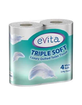 Evita Triple Soft Toilet Rolls White 3 Ply