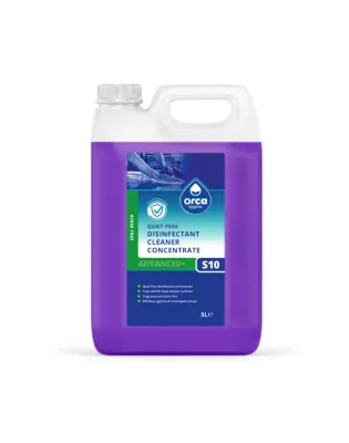 Orca Hygiene S10 Quat-free Food Safe Disinfectant Cleaner Concentrate 5L