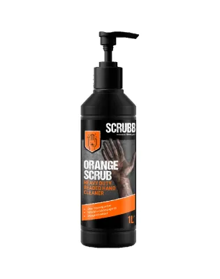 Orca Hygiene Scrubb H23 Orange Scrub Heavy Duty Beaded Hand Cleaner 1L Pump
