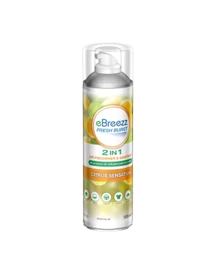 eBreezz Fresh Burst Citrus Sensation 2 in 1 Air Freshener &amp; Sanitiser