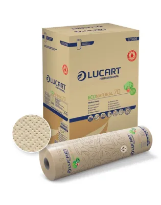 Lucart EcoNatural 70 Hygiene Couch Rolls 23" 2 Ply Natural