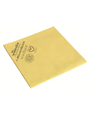 Vileda 170638 r-MicronQuick Recycled Durable Microfibre Cloths Yellow
