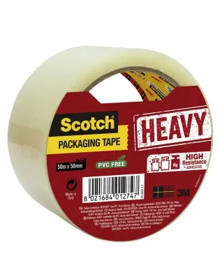 Scotch Packaging Tape Heavy Transparent 50mm x 66m