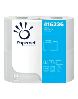 Papernet Luxury Embossed 2 Ply Toilet Rolls 210 Sheets