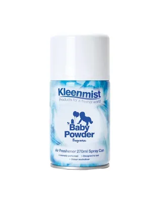 KleenMist Aerosol Air Freshener 270ml Refill Baby Powder