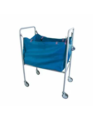 JanSan Mobile Hamper Trolley &amp; 10 Laundry Bags Blue