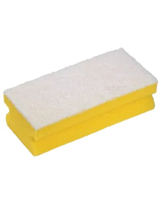 JanSan Easigrip Non-Scratch Sponge Scourer Yellow