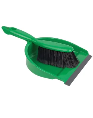 JanSan Green Dust Pan &amp; Brush Set