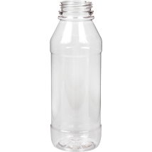 JanSan Juice Plastic PET Round Bottle,330ml Clear