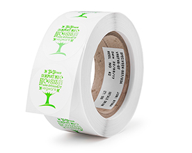 Stickers, Compostable, Green Tree, 45mm
