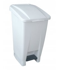 Pedal Bin, White, 60L
