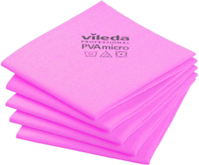 Vileda Cloths, PVAmicro, Streak-Free, Red