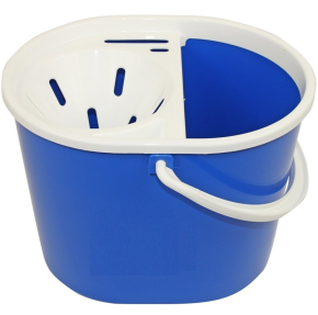 JanSan Oval Mop Bucket and Wringer,5 Litre Blue