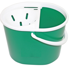 JanSan Oval Mop Bucket and Wringer,5 Litre Green