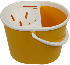 JanSan Oval Mop Bucket and Wringer,5 Litre Yellow
