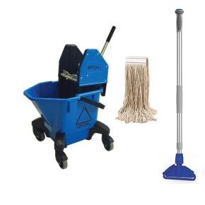JanSan Kentucky 20L Bucket & Mop Set Blue