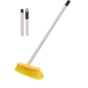 JanSan Poly Broom Head Soft Bristles & Handle Yellow