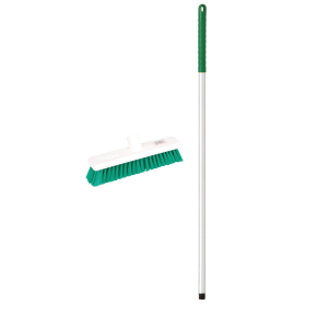 JanSan Washable Soft Broom Complete Green ,12" 30cm