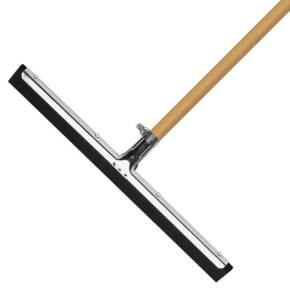 JanSan Zinc Plated Floor Squeegee & Wooden Handle 30"