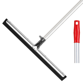 JanSan Zinc Plated Floor Squeegee & Handle Red 30"