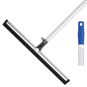JanSan Zinc Plated Floor Squeegee & Handle Blue 30"