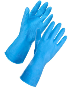 JanSan Rubber Gloves, Household, Small, Blue