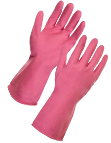 JanSan Rubber Gloves, Household, Small, Pink