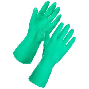 JanSan Rubber Gloves, Household, Medium, Green