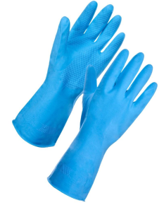 JanSan Rubber Gloves, Household, X Large, Blue