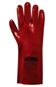 Gloves, PVC, Red, 10.5" (Pair)
