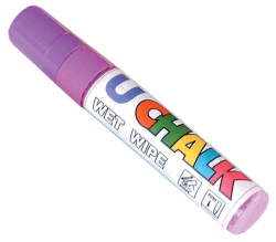 Chalk Pens, Large, Wet Wipe, White