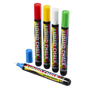 Chalk Pens, 5mm, Mixed Colours (Pack of 5)