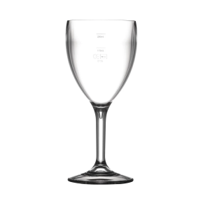 Polycarbonate Wine Glass, 12oz, CE at 125ml, 175ml and 250ml