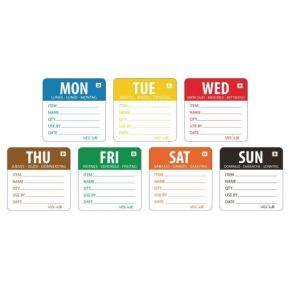 Date Labels, Dissolvable, Week Set