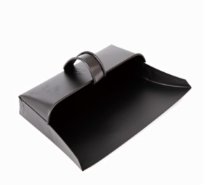 Dustpan Enclosed Metal Black.