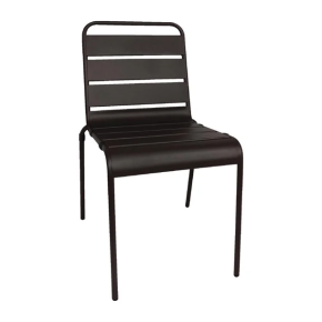 Chairs, Slatted Steel, Black