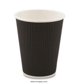 Hot Cup, 16oz, Ripple, Black