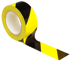 Tape, Adhesive, Hazard, Black & Yellow