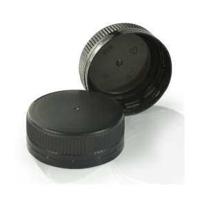 JanSan Juice Bottles 34mm Twin Seal,Tamper Evident Lid Black