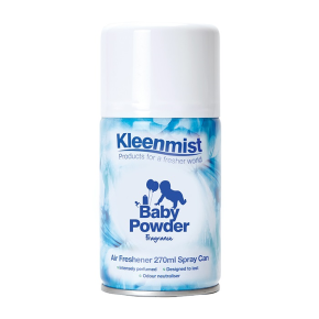 KleenMist Aerosol Air Freshener, Baby Powder, 270ml