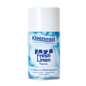KleenMist Aerosol Air Freshener, Fresh Linen, 270ml