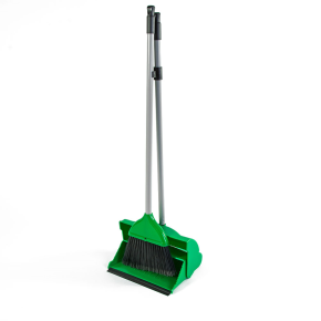 JanSan Lightweight Lobby Dustpan & Soft,Brush Green 35" 90cm