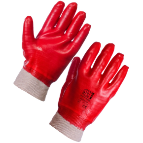 JanSan PVC Fully Coated Knitwrist Glove,9"