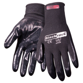 JanSan Nitrile Gloves, Super Grip, Medium, Black