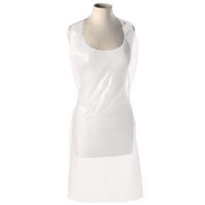 JanSan Disposable Polythene Bib Apron,White