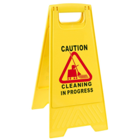JanSan Floor Sign CLEANING in,PROGRESS