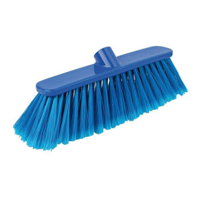 JanSan Poly Broom Head Stiff Bristles Blue