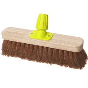 JanSan Premium Wooden Broom Head Soft,Coco 11"