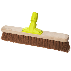 JanSan Premium Wooden Broom Head Soft,Coco 18"