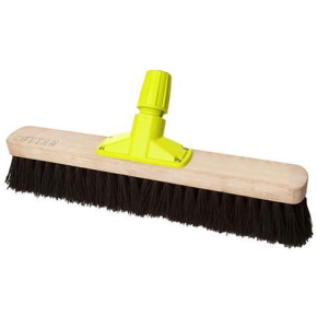 JanSan Premium Wooden Broom Head Stiff,Bassine 18"